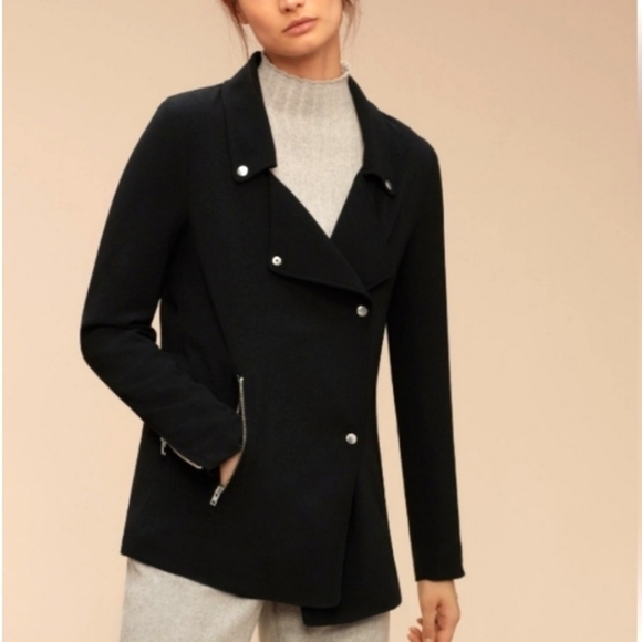 Aritzia Wilfred Mayat Jacket Coat Burgundy - Picture 2 of 7